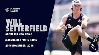 Setterfield on his new home