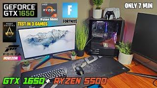 Ryzen 5 5500 And GTX 1650 GDDR6 - 2024 | Test In 3 Games | Only 7 Min