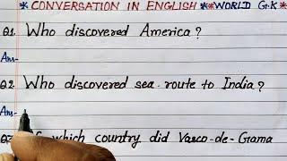 who discovered america | who discovered india | conversation | history question answer in english