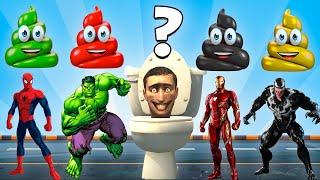 TEBAK GAMBAR WRONG HEAD | Skibidi Toilet VS SuperHeroes ‍️| Spider-Man Hulk Ironman Venom