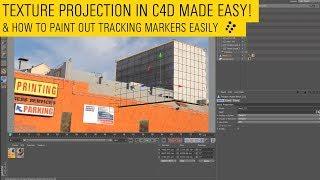 Texture Projection In C4D & Removing Tracking Markers Made Easy!- Upper State Tutorial