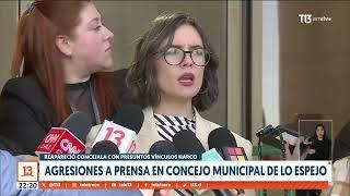 Agresiones a prensa en consejo municipal de Lo Espejo: Canal 13 rechaza ataque a equipo