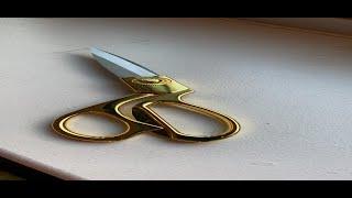 eZthings Professional 8" Heavy Duty Gold Scissors for Leather Arts and Crafts Amazon Review