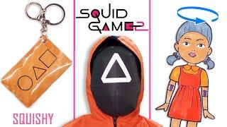 DIY GAMES SQUID GAME | Squid Game Card  Squishy | Squid Game Doll | Squid Game Mask