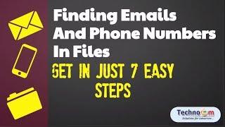 Email Scraper | Phone Number Extractor | Get Emails And Phone Numbers From Files in 7 Easy Steps