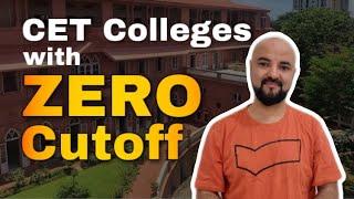 CET Colleges with Zero Cutoffs | 300 Colleges with Vacant Seats!