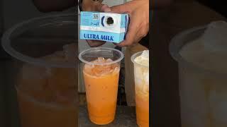 Ice Thai Tea #ice #thaidrink #thaitea #drinktea #drink #food #indonesianstreetfood