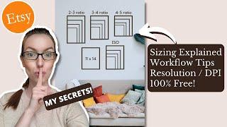 How to create Digital Wall Art for Etsy | MY SECRET WORKFLOW explained! | Sizing, Resolution, GIMP