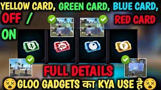 Yellow Card/Green card/blue card & Red Card Free Fire | lavish/defender/scanner & wrecking gadgets