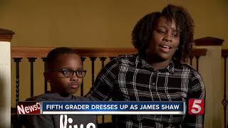 Boy dresses as James Shaw Jr. for 'Hero Day'