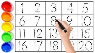 Learning numbers, One two three four, 123 counting, counting numbers for kids 1 to 10, 1 to 20