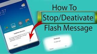 How To Disable/Stop Flash Message in VODAFONE || Tech i3