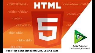 Font tag basic attributes using HTML