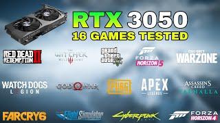 RTX 3050 8GB Test in 16 Games in 2022