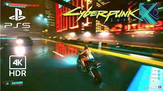 Cyberpunk 2077 Next Gen Update - PS5 HDR with Ray Tracing at 4K Resolution - Reflections in the Rain