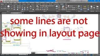 Some Lines are not showing in AutoCAd layout page