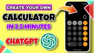 Create a Calculator App with chatGPT in 2.5 Minutes #chatgpt #youtube