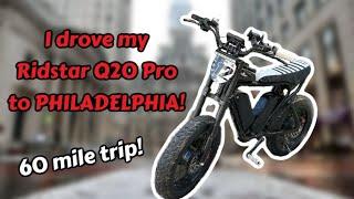 I Drove my Ridstar Q20 Pro to PHILADELPHIA! 60 Mile Trip!