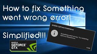 How to Fix Something Went Wrong Error Message | NVIDIA GeForce Experience - Fixed