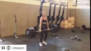 Power clean: 95 x 1 rep by Rebecka Vitesson