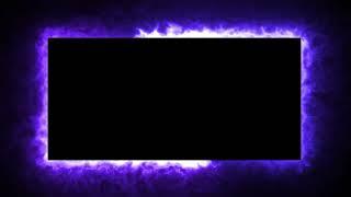 Glowing frame black screen | Neon light border | Frame template video background