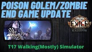 T17 Farming Poison Golem Zombie Necromancer League Start Build Update - PoE 3.25 - Walking Simulator