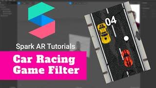 Road fighter car racing game spark ar tutorial using head controls | Download link in description