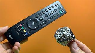 Just insert the Foil into the TV Remote and Fix all the Remote Controls! How to repair TV remote