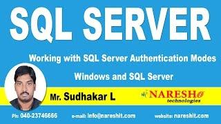Working with SQL Server Authentication Modes Windows and SQL Server | MSSQL Training