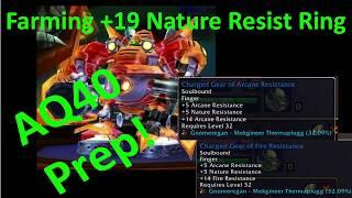 Wow Classic Farming +19 Nature Resist Ring for AQ40