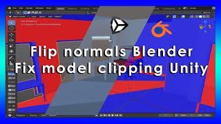 Flip normal faces Blender fix clipping issue blender to unity blender 2.8 | 2020