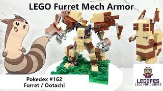 LEGO POKEMON MECH - Pokedex 162 Furret / Ootachi (Tutorial Build & Armor Robot Mode)