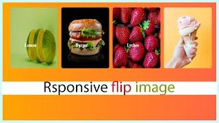 How to create responsive flip image | Html & Css