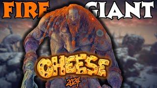 FIRE GIANT Elden Ring CHEESE - INSANE Cheese Strategy to Beat the FIRE GIANT Without Fight in 2024 