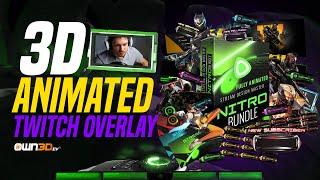 Fully 3D Animated Twitch Overlay Pack | Stream Overlay Animations | Trailer