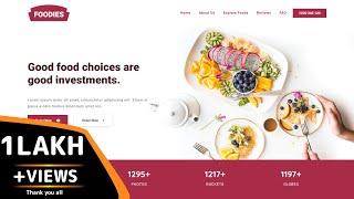 Responsive Food And Restaurant Website Using Bootstrap 5 | Bootstrap 5 Responsive Website Design