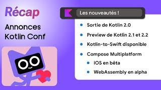 Annonces Kotlin Conf 2024 : Kotlin 2, Kotlin to Swift, Compose Multiplatform (iOS + web/wasm)…