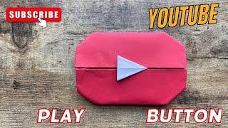 YOUTUBE PLAY BUTTON ORIGAMI STEP BY STEP EASY | HOW TO MAKE YOUTUBE VIDEO ORIGAMI | FAST ORIGAMI