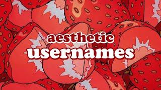 Aesthetic Usernames (that aren't taken) 