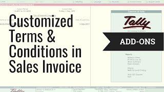 FREE TDL : Custom Terms & Conditions in GST Invoice | Tally AddOns (506)