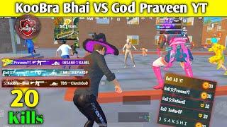 God Praveen YT Vs Koobra Bhai in Pubg Mobile Lite | God Tushar OP Vs Koobra Bhai Intense Fight