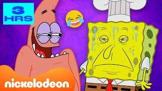 Губка Боб | Более трёх ЧАСОВ самых смешных моментов "Губка Боб"!  | Nickelodeon Cyrillic