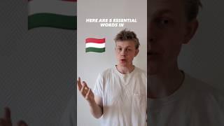 Learn 5 Essential Hungarian Words  #shorts #language #hungarian #hungary