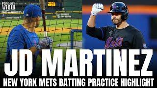 JD Martinez Home Run Power in Batting Practice From Hitters Eye View | NY Mets Batting Practice