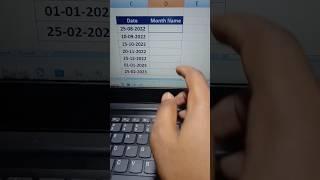 How to Find Month Name From Date in Excel