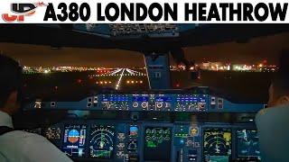Piloting AIRBUS A380 out of London Heathrow | Cockpit Views
