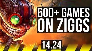 ZIGGS & Renata Glasc vs EZREAL & Yuumi (ADC) | 600+ games | NA Master | 14.24