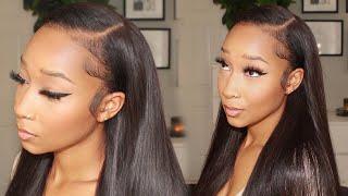 Glueless Lace Wig Install Behind the Hairline for a SUPER NATURAL look. Mega look Hair