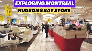 Downtown Montreal - Hudson's Bay Store - La Baie - The Bay [4K]