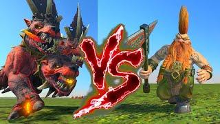 Karanak VS Gotrek (two battles). Total War Warhammer 3